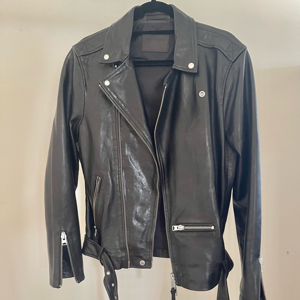 All saints Wick leather biker